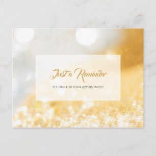 Elegante IMITATE Gold und Silver Bokeh Ernennung Postkarte