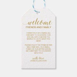 Elegante Imitate Gold Wedding Willkommensgeschenk  Geschenkanhänger