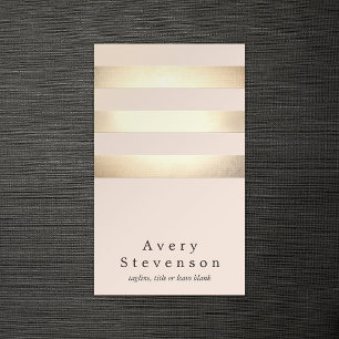 Elegante Imitate Goldene Foil gestreift Modernes L Visitenkarte