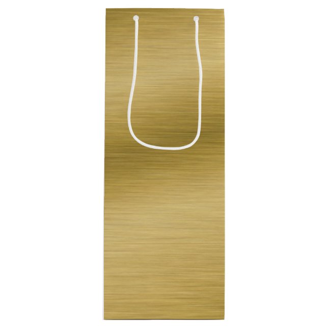Elegante Imitate Goldene Kunstwerke Geschenktüte Für Weinflaschen (Vorderseite)