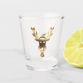 Elegante Imitate Goldene Rentier Weihnachtsmannmüt Schnapsglas