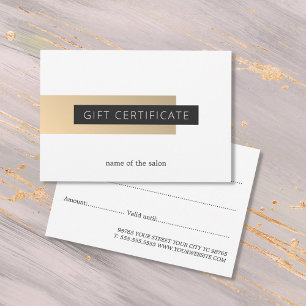 Elegante Imitate Goldene Streifen Weiße geometrisc