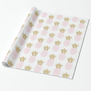 Elegante Imitate goldenes tropisches Ananas-Muster Geschenkpapier