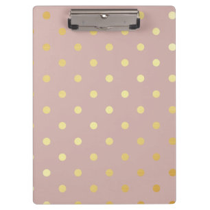 elegante Imitate goldfarbene Polka-Punkte Klemmbrett