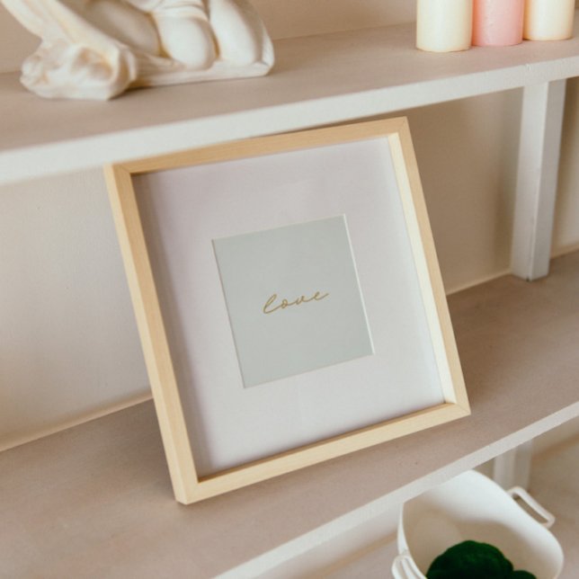 elegante Imitate Goldfolie handgeschriebene Liebe Poster (Von Creator hochgeladen)