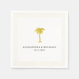 Elegante Imitate Goldmedaille Tree Wedding Serviette