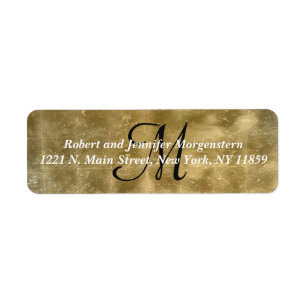 Elegante Imitate Golf Foil Monogram Address Labels