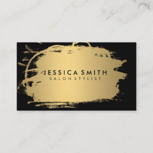 Elegante Imitate Metallic Gold und Black Visitenkarte