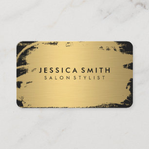 Elegante Imitate Metallic Gold und Black Visitenkarte