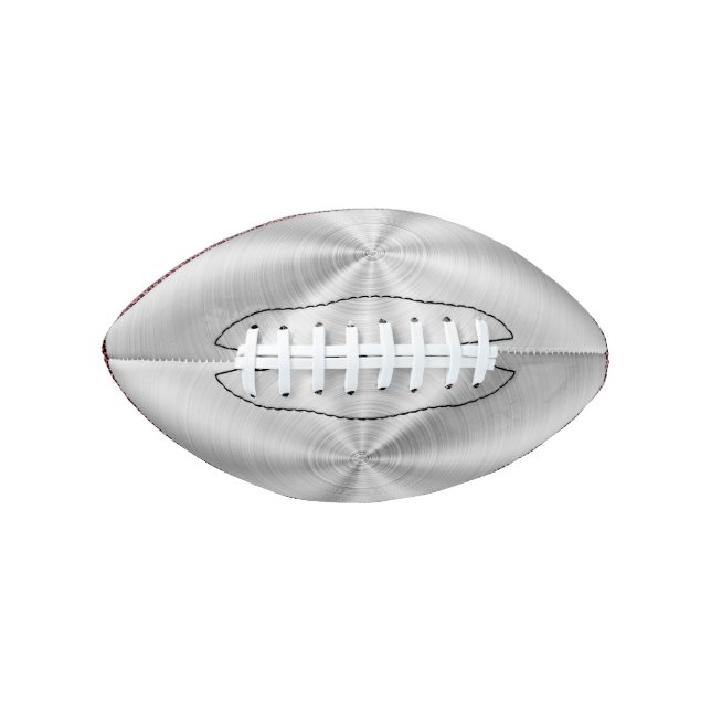 Elegante Imitate Metallic Shiny Silver Football (Vorderseite)