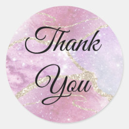 Elegante Imitate Prachtvoller Effekt Danke Runder Aufkleber