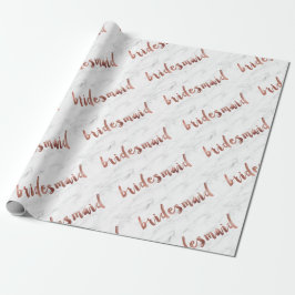 elegante Imitate Rose aus weißem Marmor Brautjacke Geschenkpapier