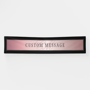 Elegante Imitate Rose Gold   Ihre Nachricht Banner