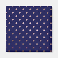 elegante Imitate Rose goldblaue Polka Punkte