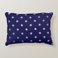 elegante Imitate Rose goldblaue Polka Punkte