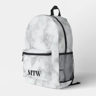 Elegante Imitate Schwarze Schwarze Marmor Vorlage Bedruckter Rucksack