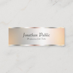 Elegante Imitate Silver Beruflich Template Moderne Mini Visitenkarte