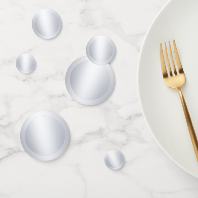 Elegante Imitate Silver Metallic Look Moderne Vorl Konfetti (Gruppe)