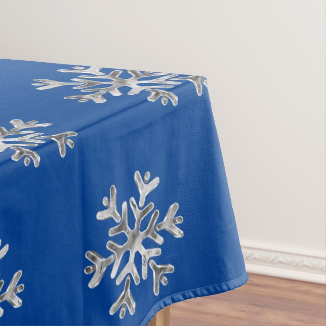 Elegante Imitate Silver Snowflakes Tischdecke (Beispiel)