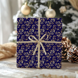 Elegante Imitats Gold Foil Muster Weihnachten Geschenkpapier
