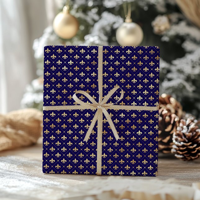 Elegante Imitats Gold Foil Muster Weihnachten Geschenkpapier (Elegant Faux Gold Foil Pattern Christmas Wrapping Paper)