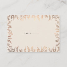 Elegante Imitats Gold Foliage Escort Card