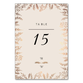 Elegante Imitats Gold Foliage Tischnummer