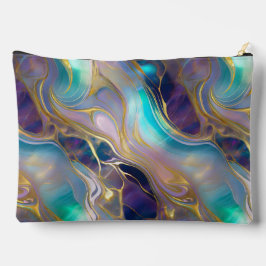 Elegante Imitats Gold mit Aquamarinem und Lila Opa Zubehörtasche