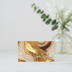 Elegante Imitats Gold und Marmor Business Card Rabattkarte
