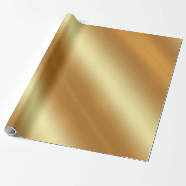 Elegante Imitats Goldenes Goldenes Weihnachtsgesch Geschenkpapier (Ungerollt)