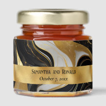 Elegante Imitats Hochzeit in Gold, Schwarz und Wei