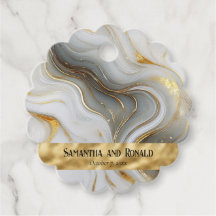 Elegante Imitats Hochzeit in Gold, Weiß und Grau