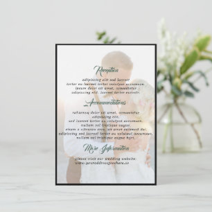 Elegante Imitats Vellum Overlay Foto Unterkünfte E Begleitkarte