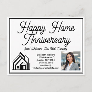 Elegante Immobilienfirma Benutzerdefinierte Logo-V Postkarte