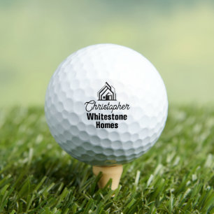 Elegante Immobilienfirma Individueller Makler Golfball
