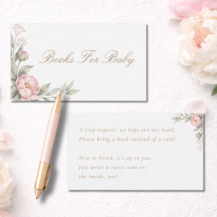 Elegante In Bloom Baby Shower Bücher für Baby Begleitkarte