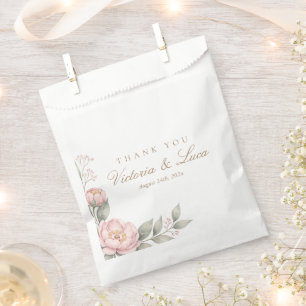 Elegante In Bloom Pink Party-Feier Danke Geschenktütchen
