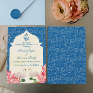 Elegante Indian Hindu Wedding Einladung