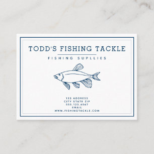 Elegante Indigo-Blau-Fische - nautisch/Fischen Visitenkarte