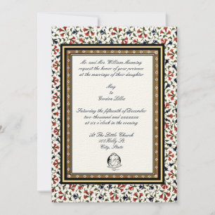 Elegante indische Hochzeit im Stil des 18. Jahrhun Einladung