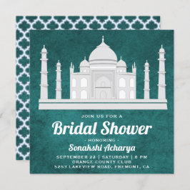 Elegante indische Taj Mahal Bridal Dusche Einladun Einladung