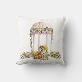 Elegante indische Tiger Ästhetik Botanische Print Kissen