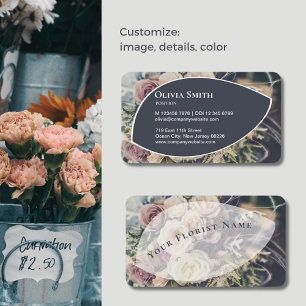 Elegante, individuell anpassbare Florist Business Treuekarte