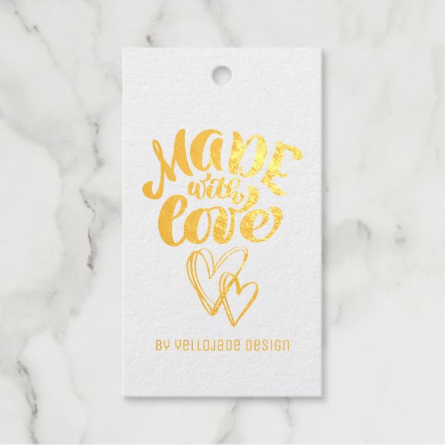 Elegante, individuell anpassbare Kalligraphie aus  Geschenkanhänger (Vorderseite)