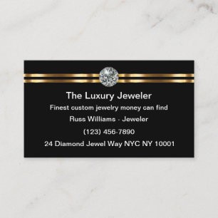 Elegante individuelle Juwelier-Geschäftskarten im Visitenkarte