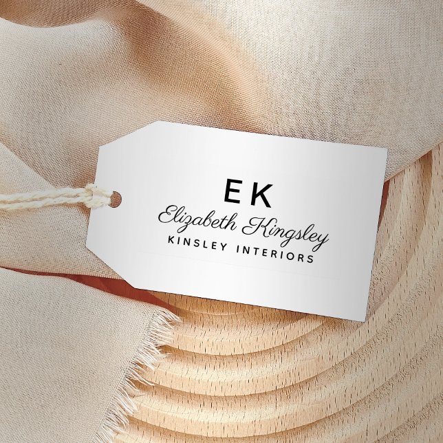 Elegante Initialen Schrift Name Monogramm Permastempel (Von Creator hochgeladen)