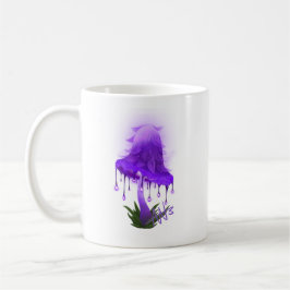 Elegante Inky Cap glühende Lila Mushroom-Tasse Kaffeetasse