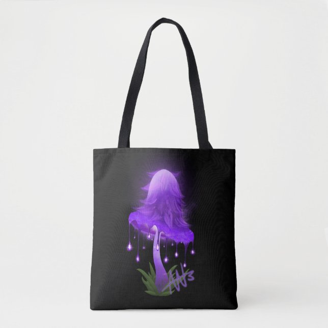 Elegante Inky Cap glühende Lila Pilztasche (Vorderseite)
