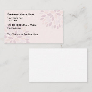 Elegante Innenausstattung und Inszenierungsdienste Visitenkarte
