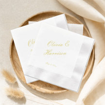 Elegante Insel-Zitrus-Hochzeits-Cocktailservietten